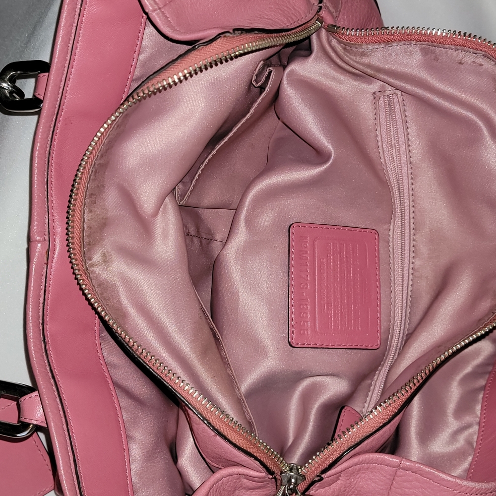 🔥 Coach Jaylen Pink Leather Carryall  M1173 - 18955 - Picture 9 of 15